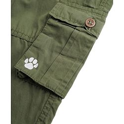 Babyhug Tussor 100% Cotton Woven Full Length Cargo Pant with Paw Print - Brown