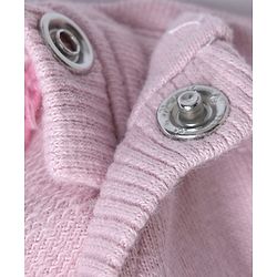 Babyhug Disney Terry Knit Full Sleeves Frock With Minnie Mouse Graphic - Pink