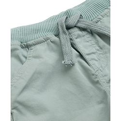 Babyhug Cotton Woven Twill Full Length Trousers with Cargo Pockets in Grey