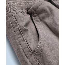 Babyhug 100% Cotton Woven Full Length Trouser in Charcoal Grey for 9-12 Months