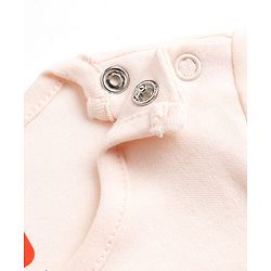 Babyhug Disney Interlock Knit Full Sleeves Onesie With Diaper Legging and Minnie Mouse Graphic - Pink