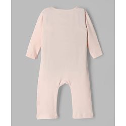 Babyhug Disney Interlock Knit Full Sleeve Rompers With Minnie Mouse Graphic Pack of 2 - Peach & Pink