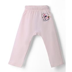 Babyhug Disney 100% Cotton Interlock Knit Full Length Diaper Leggings with Minnie Mouse Graphic Print Pack of 2 - Pink