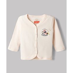 Babyhug Disney Interlock Knit Full Sleeves Jhablas with Minnie Mouse Graphics Pack of 2 - Peach & Cream