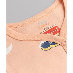 Babyhug Disney Interlock Knit Full Sleeves Jhablas with Minnie Mouse Graphics Pack of 2 - Peach & Cream