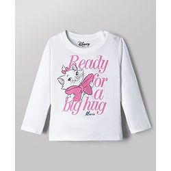 Babyhug Disney Single Jersey Knit Full Sleeves T-Shirt & Pyjama Night Suit with Marie Graphic - White