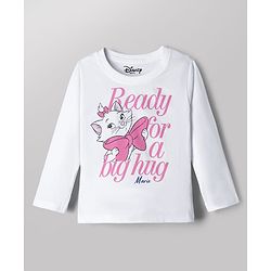 Babyhug Disney Single Jersey Knit Full Sleeves T-Shirt & Pyjama Night Suit with Marie Graphic - White