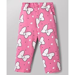 Babyhug Disney Single Jersey Knit Full Sleeves T-Shirt & Pyjama Night Suit with Marie Graphic - White