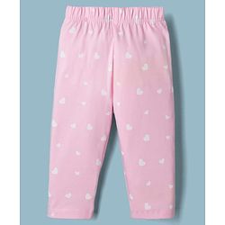 Babyhug Single Jersey Knit Full Sleeves T-Shirt & Pyjama Night Suit with Minnie & Daisy Print - White
