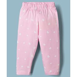 Babyhug Single Jersey Knit Full Sleeves T-Shirt & Pyjama Night Suit with Minnie & Daisy Print - White