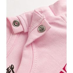 Babyhug Disney Single Jersey Knit Full Sleeves T-Shirt & Pyjama Night Suit with Minnie Mouse Print - Pink