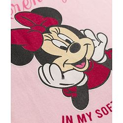 Babyhug Disney Single Jersey Knit Full Sleeves T-Shirt & Pyjama Night Suit with Minnie Mouse Print - Pink