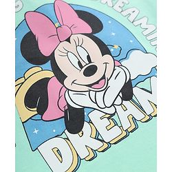 Babyhug Disney 100% Cotton Single Jersey Knit Full Sleeves T-Shirt & Pyjama Night Suit with Mickey Minnie Mouse Graphics - Sea Green