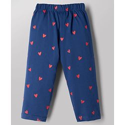 Babyhug Disney 100% Cotton Single Jersey Knit Full Sleeve T Shirt Pyjama Set With Minnie & Friends Graphic Print - Navy Blue