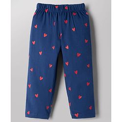Babyhug Disney 100% Cotton Single Jersey Knit Full Sleeve T Shirt Pyjama Set With Minnie & Friends Graphic Print - Navy Blue