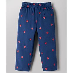 Babyhug Disney 100% Cotton Single Jersey Knit Full Sleeve T Shirt Pyjama Set With Minnie & Friends Graphic Print - Navy Blue