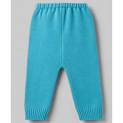 Babyhug Knit Full Sleeves Striped Sweater Set - Limegreen