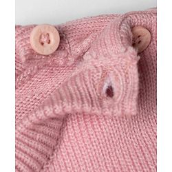 Babyhug Knit Full Sleeves Baby Sweater Set with Heart Design - Red