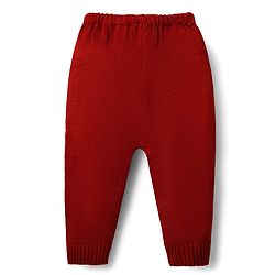 Babyhug Knit Full Sleeves Sweater Set With Cable Knit Design - Maroon