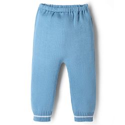 Babyhug Knit Full Sleeves Argyle Design Sweater Set - Light Blue