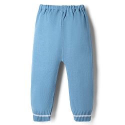 Babyhug Knit Full Sleeves Argyle Design Sweater Set - Light Blue