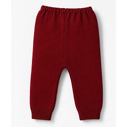 Babyhug Knit Full Sleeves Sweater Set with Heart & Christmas Theme Design - Red