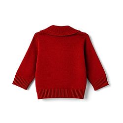 Babyhug Knit Full Sleeves Solid Sweater Set - Red