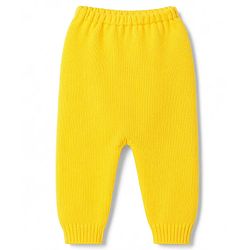 Babyhug Knit Full Sleeves Solid  Sweater Set - Yellow
