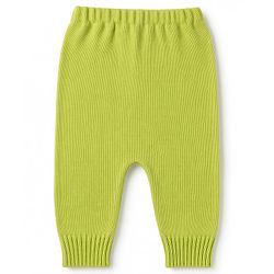 Babyhug Knit Full Sleeves Sweater Set With Cable Knit Design - Lime Green