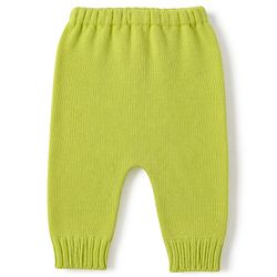 Babyhug Knit Full Sleeves Sweater Set With Cable Knit Design - Lime Green