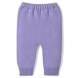 Babyhug Knit Full Sleeves Cable Knit Design Sweater Set - Lavender