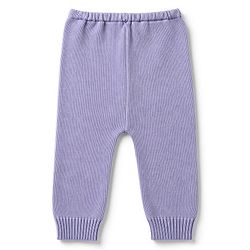 Babyhug Knit Full Sleeves  Sweater Set With Heart Design - Lavender