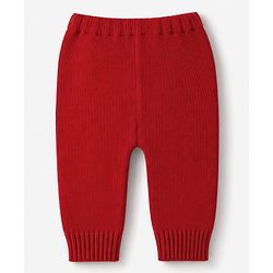 Babyhug  Knit Full Sleeves Striped Sweater Set - Rust Orange