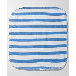 Babyhug 100% Cotton Knit Striped Hand & Face Towels Pack of 6 - Yellow, White & Blue