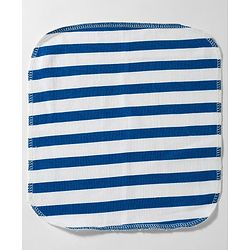 Babyhug 100% Cotton Knit Striped Hand & Face Towels Pack of 6 - Yellow, White & Blue