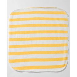 Babyhug 100% Cotton Knit Striped Hand & Face Towels Pack of 6 - Yellow, White & Blue