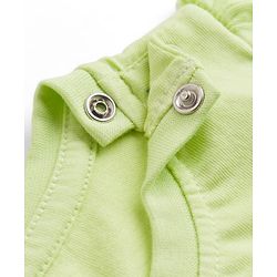 Babyhug 100% Cotton Knit Half sleeves T-Shirt & Capri Night Suit With Floral & Text Print - Green