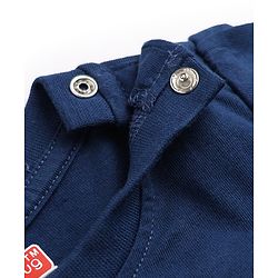 Babyhug 100% Cotton Knit Half Sleeves T-Shirt & Pyjama Night Suit with Dinosaur, Heart & Text Print - Navy Blue