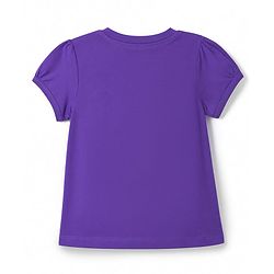 Babyhug 100% Cotton Knit Half sleeves T-Shirt & Capri Nightsuit with Strawberry & Flower Print - Violet