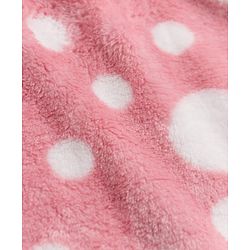 Babyhug Knit Full Sleeves Co-Ords T-Shirt & Pyjama Winter Nightsuit with Polka Dots Design - Pink