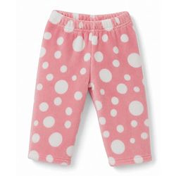 Babyhug Knit Full Sleeves Co-Ords T-Shirt & Pyjama Winter Nightsuit with Polka Dots Design - Pink