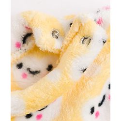 Babyhug Cotton Knit Full Sleeves Co-Ords T-Shirt & Pyjama Winter Night Suit with Heart Design - Yellow