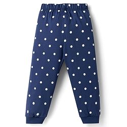 Babyhug Disney Single Jersey Knit Full Sleeves T-Shirt & Pyjama Night Suit with Marie  Graphics - Navy Blue