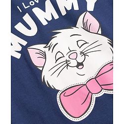 Babyhug Disney Single Jersey Knit Full Sleeves T-Shirt & Pyjama Night Suit with Marie  Graphics - Navy Blue