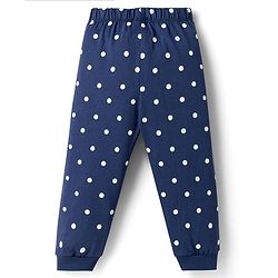 Babyhug Disney Single Jersey Knit Full Sleeves T-Shirt & Pyjama Night Suit with Marie  Graphics - Navy Blue