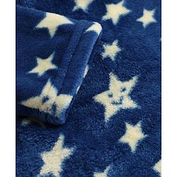 Babyhug Cotton Knit Full Sleeves Co-Ords T-Shirt & Pyjama Winter Wear Night Suit with Rainbow & Star Print - Blue