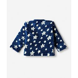 Babyhug Cotton Knit Full Sleeves Co-Ords T-Shirt & Pyjama Winter Wear Night Suit with Rainbow & Star Print - Blue