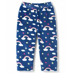 Babyhug Cotton Knit Full Sleeves Co-Ords T-Shirt & Pyjama Winter Wear Night Suit with Rainbow & Star Print - Blue