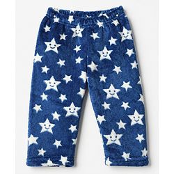Babyhug Cotton Knit Full Sleeves Co-Ords T-Shirt & Pyjama Winter Wear Night Suit with Rainbow & Star Print - Blue