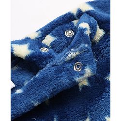 Babyhug Cotton Knit Full Sleeves Co-Ords T-Shirt & Pyjama Winter Wear Night Suit with Rainbow & Star Print - Blue